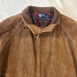 Polo Ralph Lauren Men's Suede Bomber Jacket in Country Brown Size XL